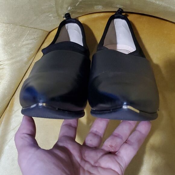 Cole Haan Grand Ambition Black Leather Heels with Adjustable Insert - Picture 9 of 15